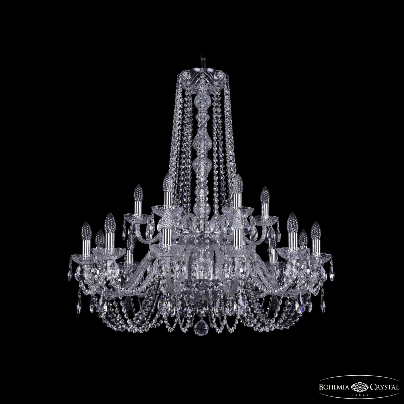 Подвесная люстра Bohemia Ivele Crystal 1402/12+6/300/h-91/2d Ni в Санкт-Петербурге