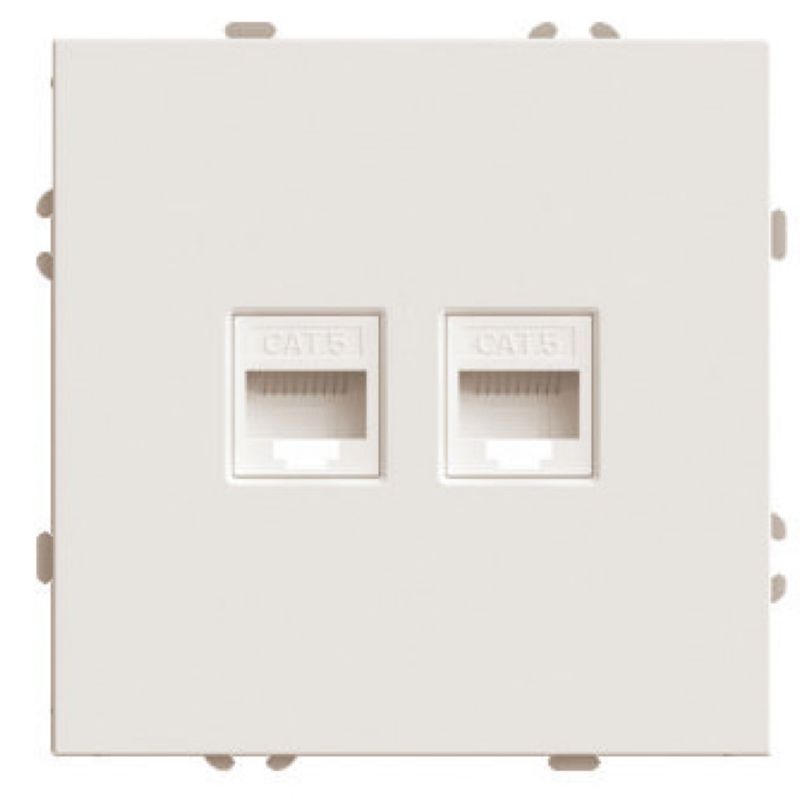 Розетка компьютерная 2-местная RJ-45 (механизм) Stekker Эмили RST00-5111-08 кашемир soft touch 49900 в Санкт-Петербурге