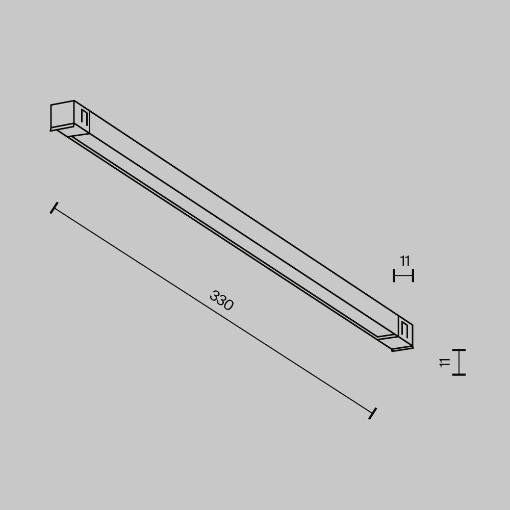 Трековый магнитный светильник Maytoni Technical Basis Exility X TR240-2-6W3K-B в Санкт-Петербурге