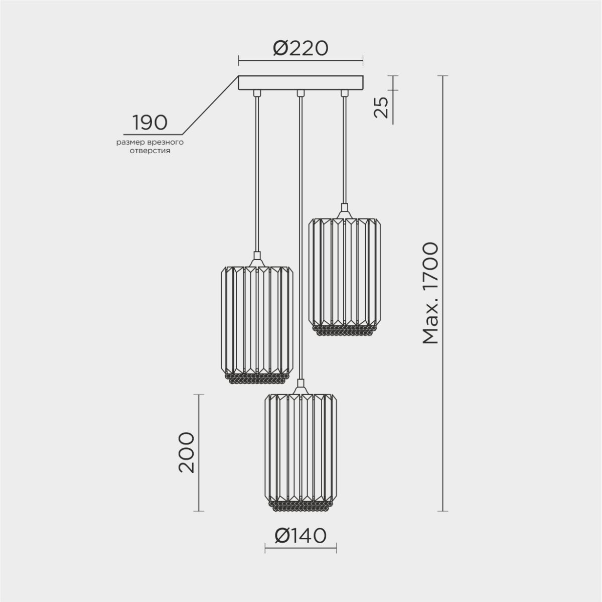 Подвесной светильник Modelux ML.1397.3 в #REGION_NAME_DECLINE_PP#