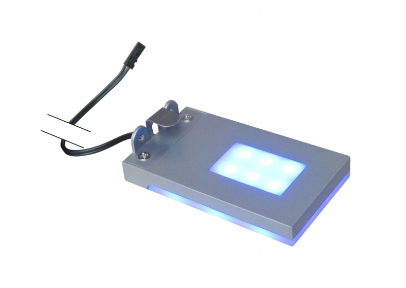 Подсветка полок без источника питания (07745) Uniel ULE-C01-1,5W/Blue IP20 Silver в #REGION_NAME_DECLINE_PP#
