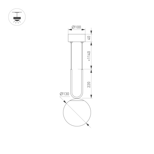 Подвесной светильник Arlight SP-Beads-Hang-U-R130-10W Warm3000 036528 в Санкт-Петербурге