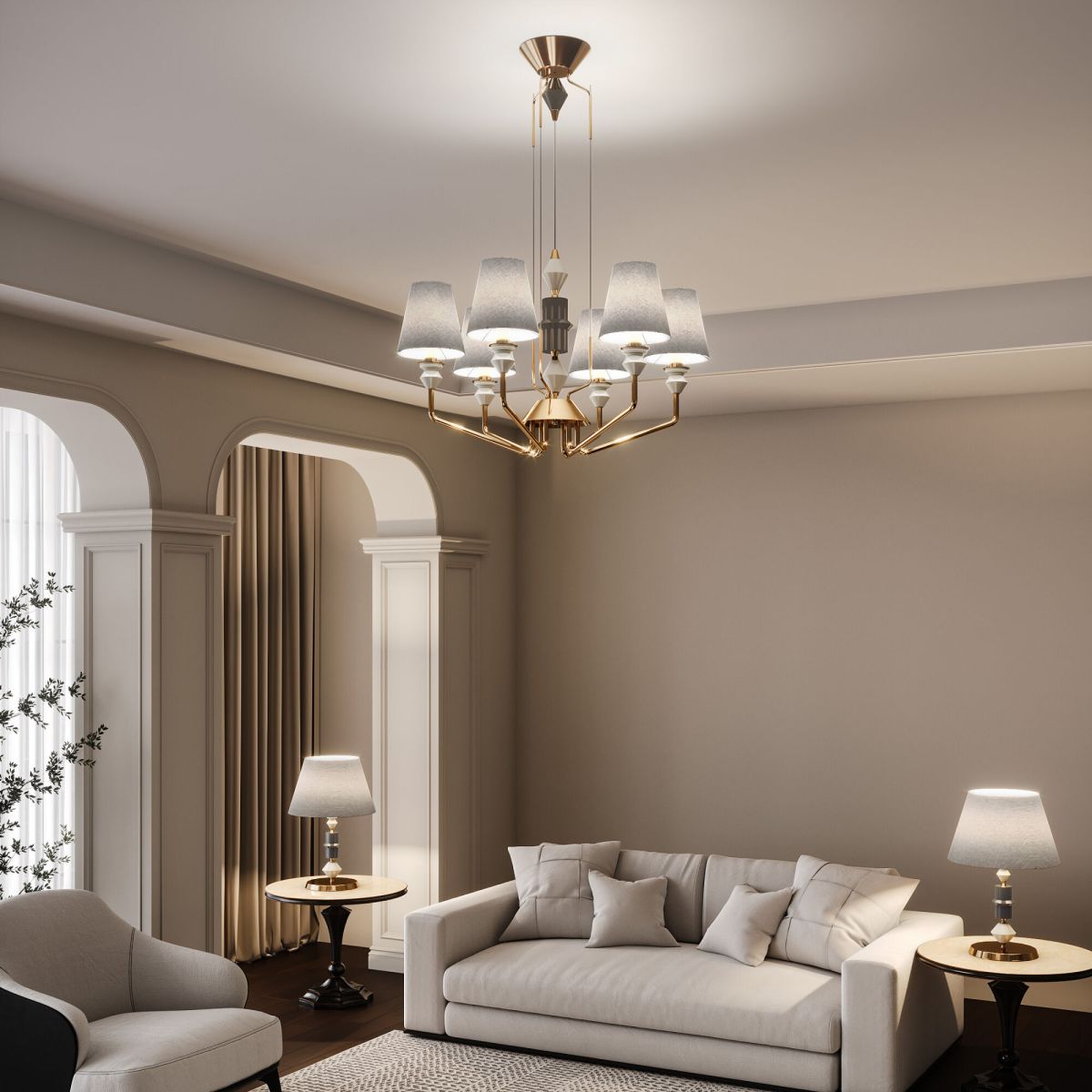 Подвесная люстра Eurosvet Olaria 101012/6 латунь Smart a071403 в #REGION_NAME_DECLINE_PP#