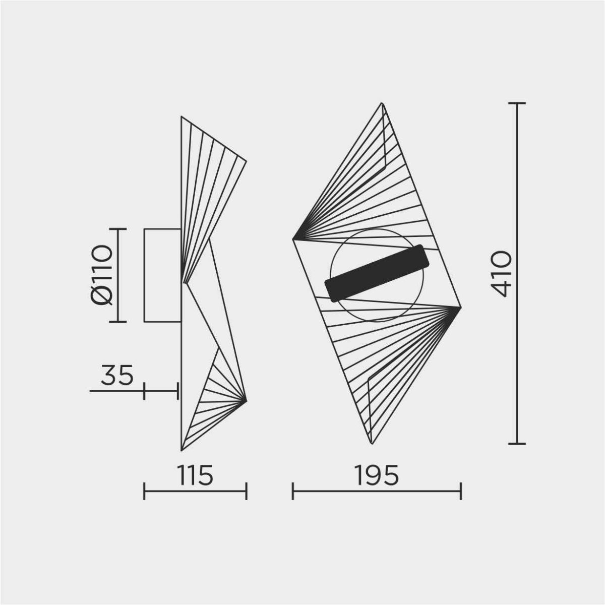 Настенный светильник Modestyle MS.8044.360 BK в #REGION_NAME_DECLINE_PP#