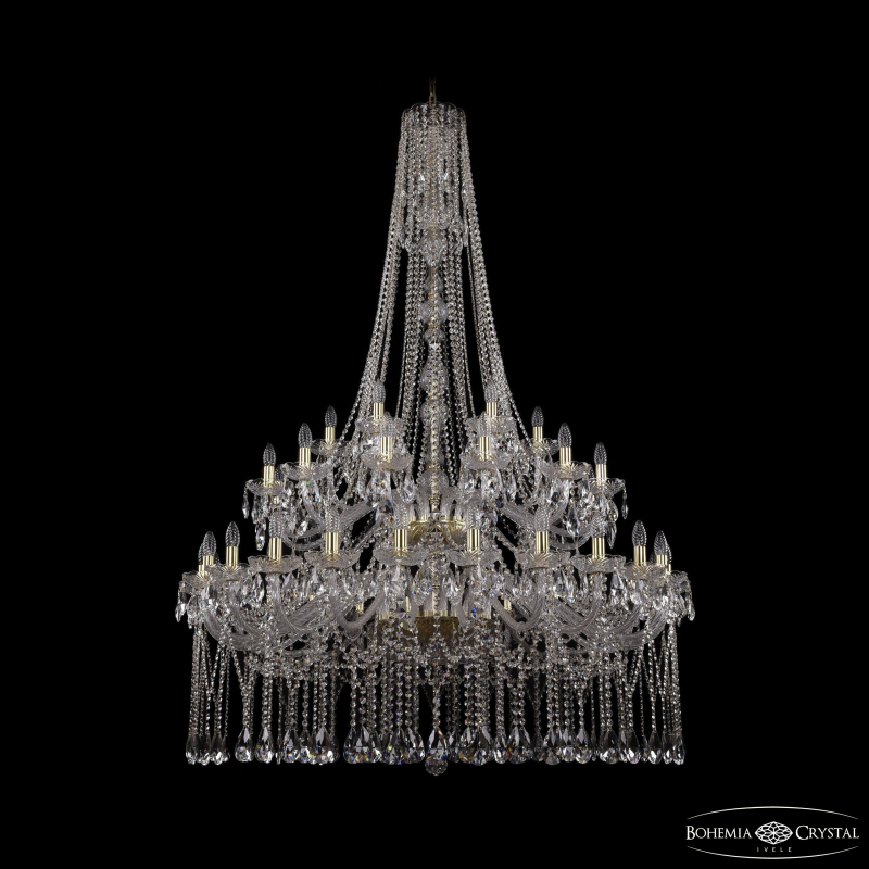 Подвесная люстра Bohemia Ivele Crystal 1413/24+12+6/460/h-185/2d Ni в Санкт-Петербурге