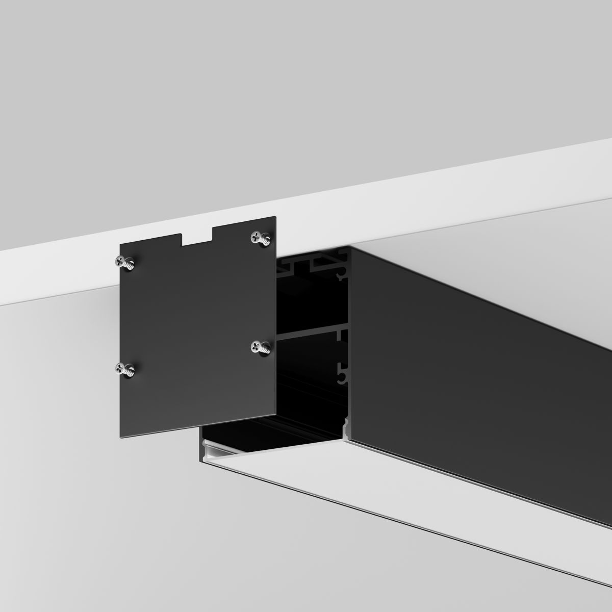 Комплект заглушек для профиля 50×50 2шт Maytoni Led Strip ALM-5050T-B-EC 642047 в Санкт-Петербурге
