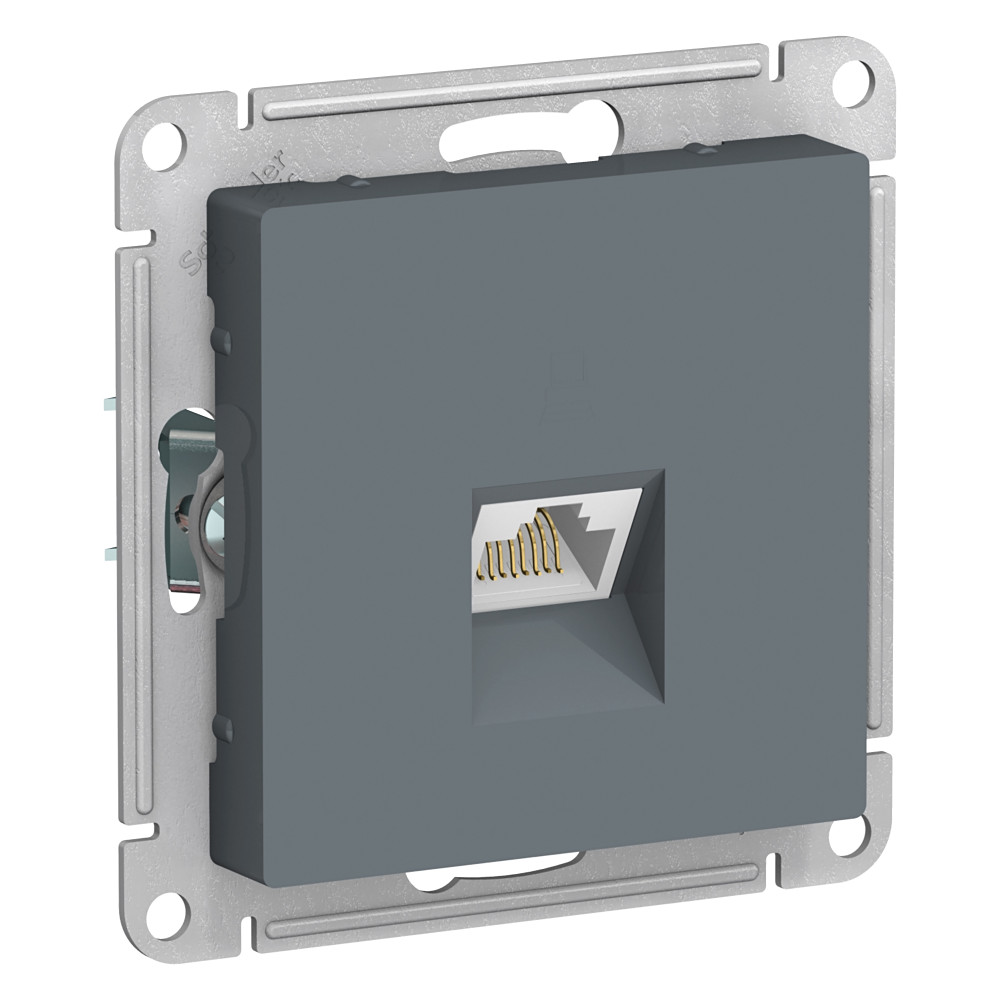 Розетка компьютерная RJ45 кат. 6A Systeme Electric AtlasDesign Грифель ATN000786 в Санкт-Петербурге