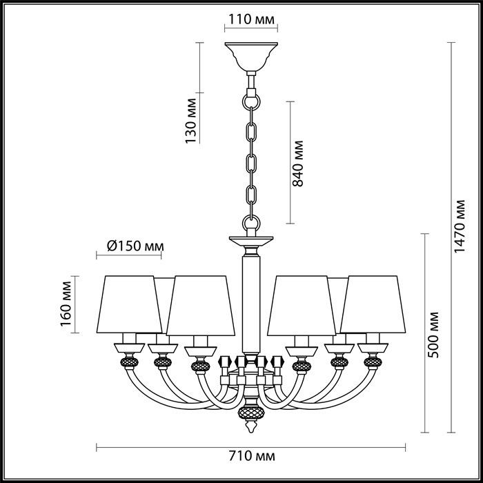 Подвесная люстра Odeon Light Chester 4183/6 в Санкт-Петербурге