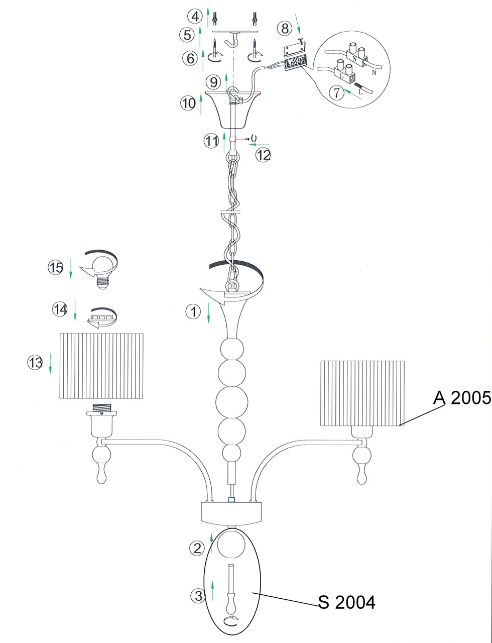 Подвесная люстра Odeon Light Viga 2005/5 в Санкт-Петербурге