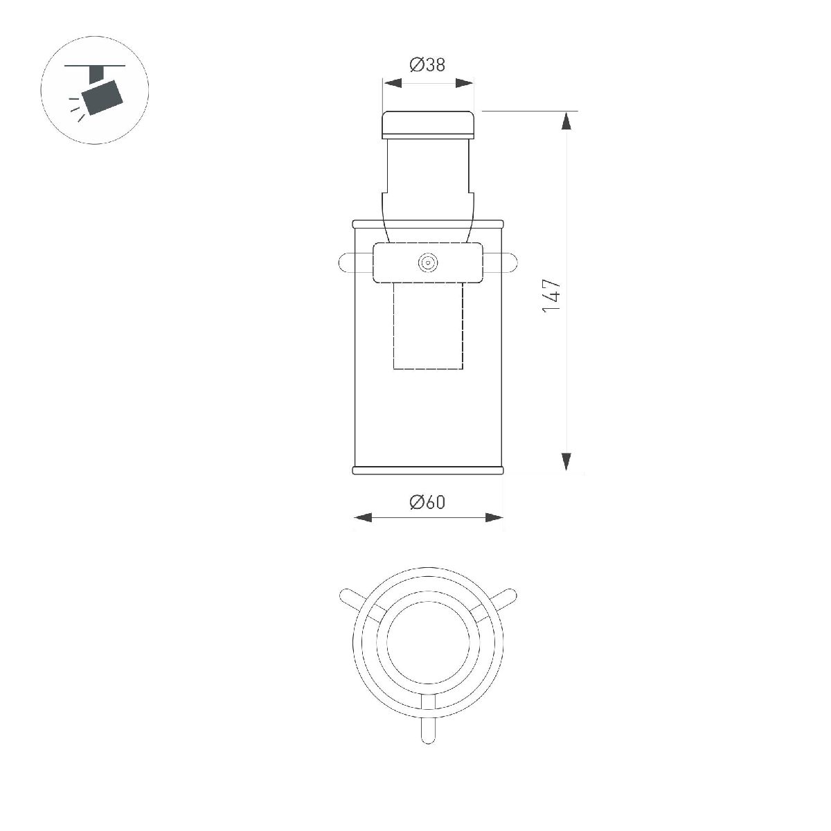 Трековый светильники Arlight ART-APRIORI-LANTERN-C-R60-5W Warm3000 044773 в Санкт-Петербурге