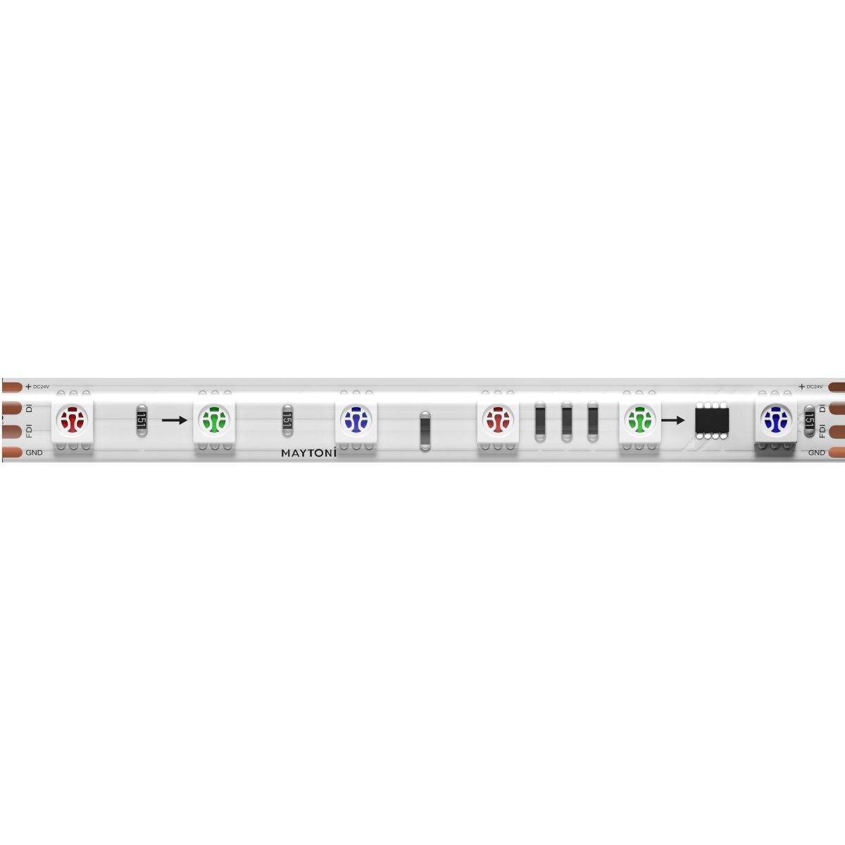 Светодиодная лента Maytoni Led Strip 24В 5050 14,4Вт/м RGB 5м IP65 201247 в Санкт-Петербурге