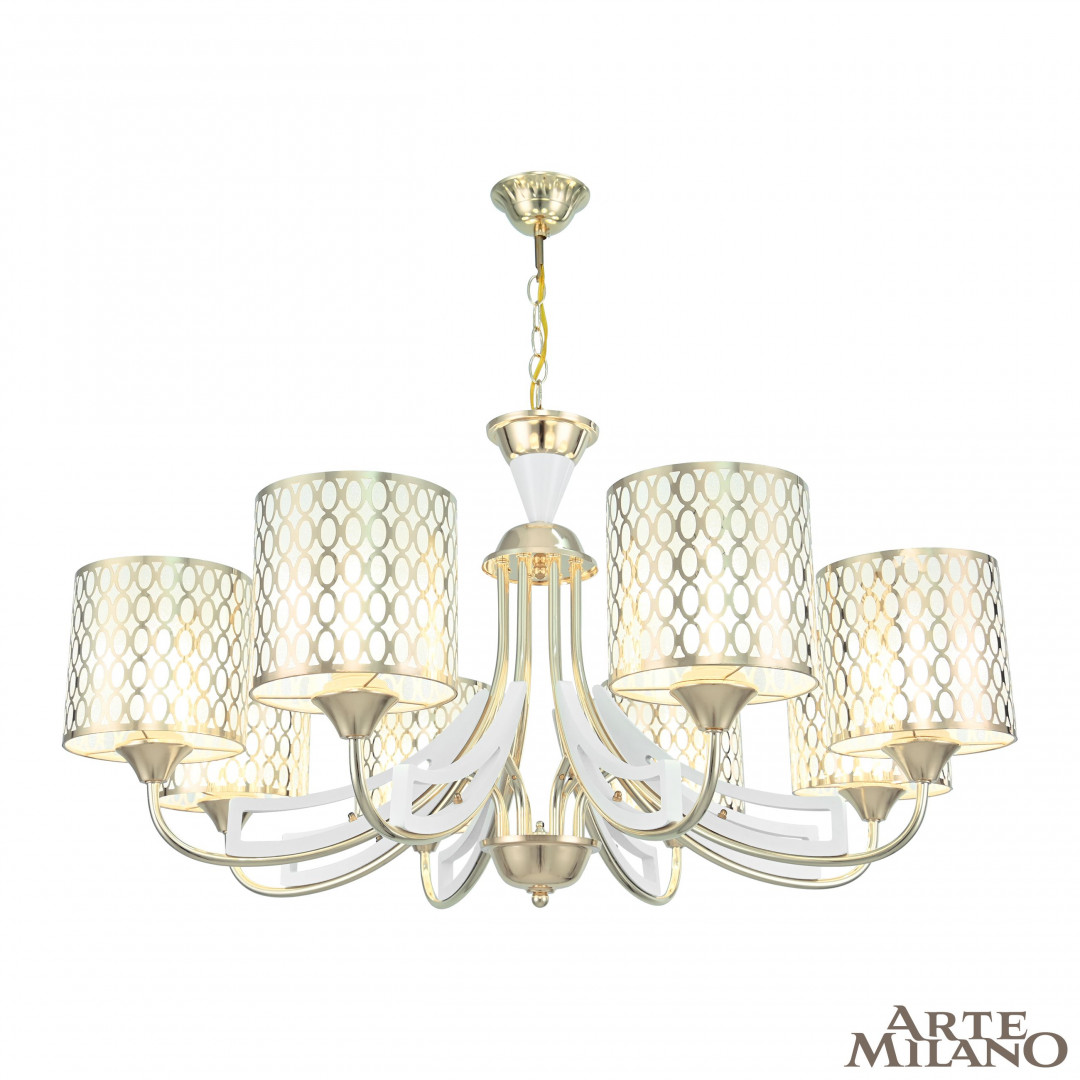 Подвесная люстра Arte Milano Florentia-3387 303387/8 Wh/Gd в Санкт-Петербурге