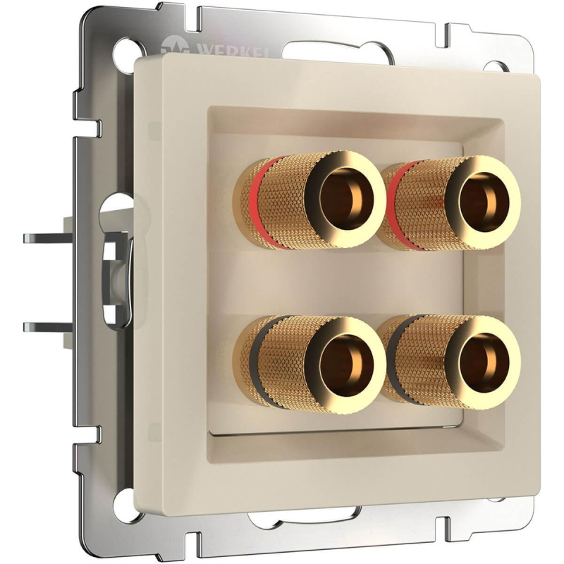 Акустическая розетка Werkel х4 слоновая кость WL03-AUDIOx4 ivory 4690389059247 в Санкт-Петербурге