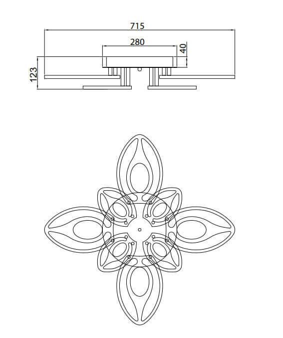 Потолочная люстра Rivoli Accento 6005-108 Б0038155 в Санкт-Петербурге