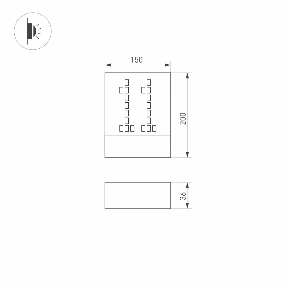 Уличный настенный светодиодный светильник Arlight LGD-Sign-Wall-S150x200-3W Warm3000 031060 в Санкт-Петербурге