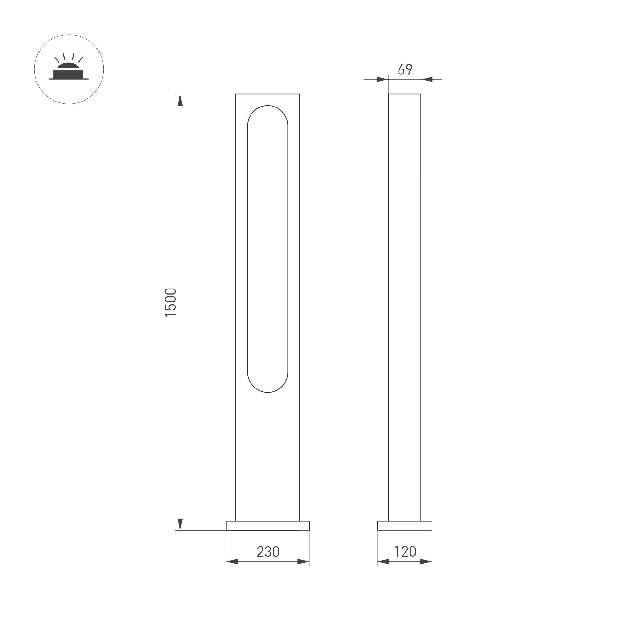 Уличный светильник Arlight LGD-MUSE-BOLL-H1500-18W Warm3000 (DG, 328 deg, 230V) 035395 в Санкт-Петербурге