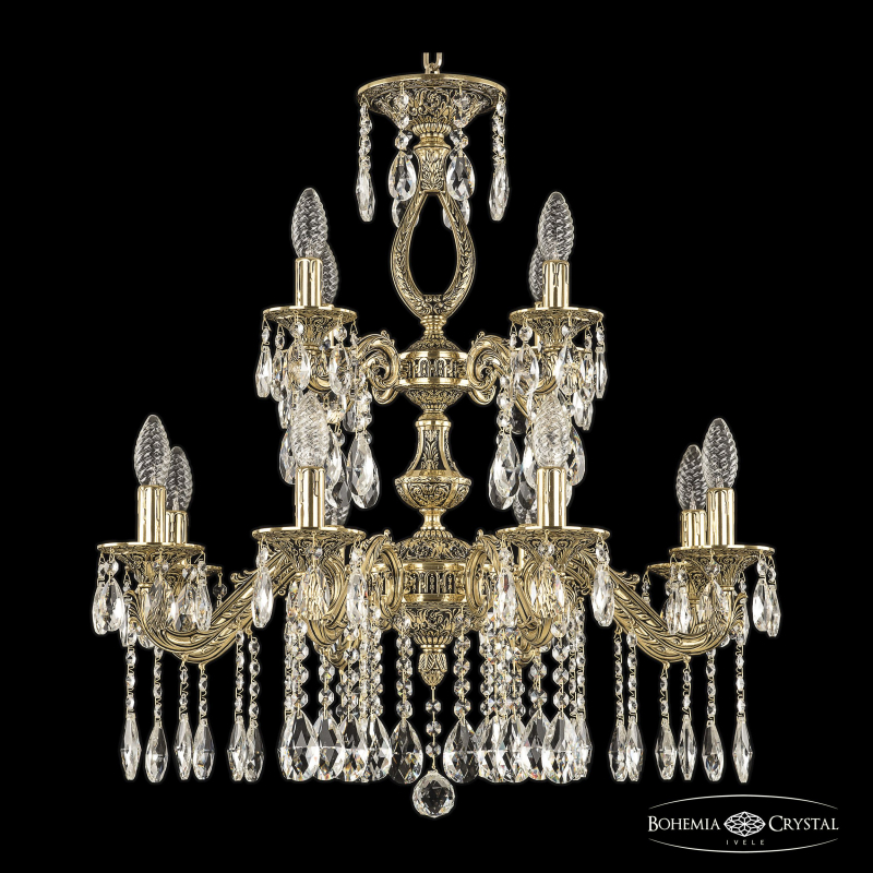 Подвесная люстра Bohemia Ivele Crystal Florence 71302/8+4/210/2d A GB в Санкт-Петербурге