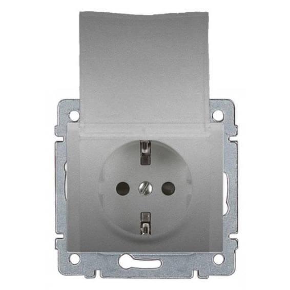 Розетка 2К+3 Legrand Galea Life 16A 250V с/з со шторками крышкой автоматические клеммы алюминий 771364 в Санкт-Петербурге