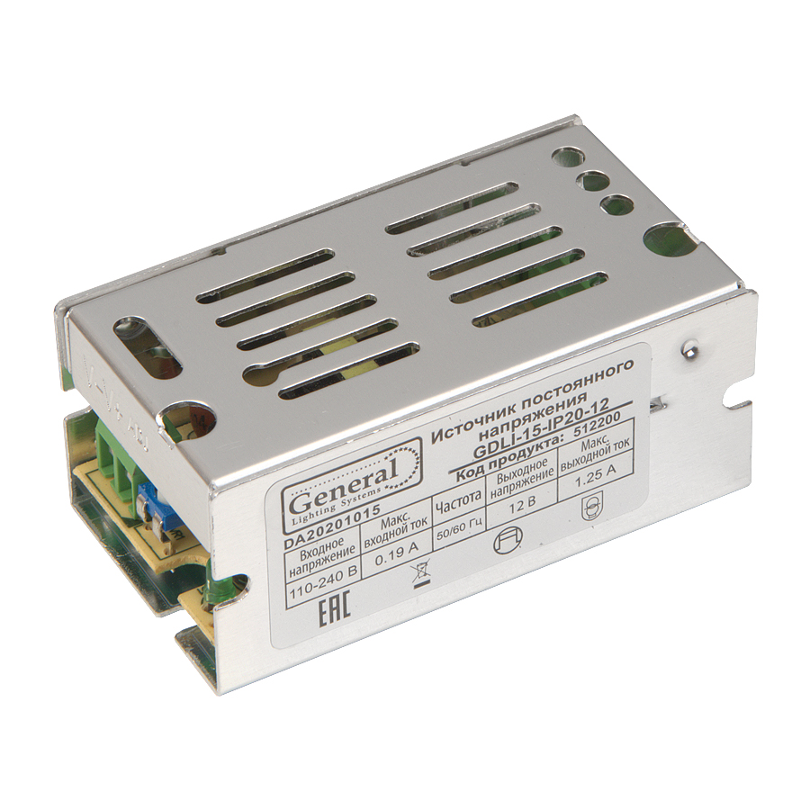 Драйвер General GDLI-15-IP20-12 512200 в Санкт-Петербурге