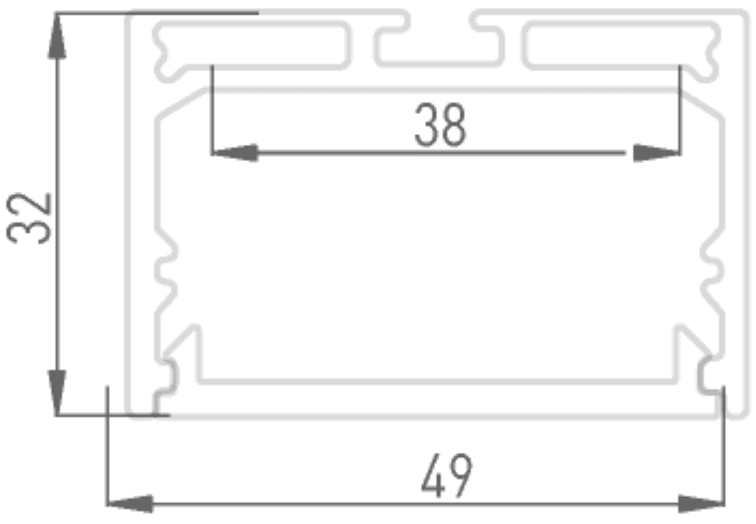 Профиль алюминиевый DesignLed LS.4932 001842 в Санкт-Петербурге