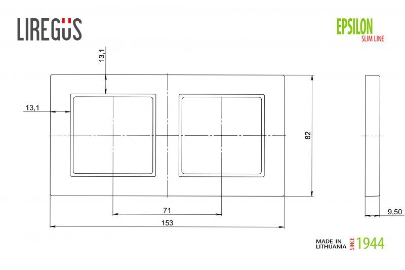 Рамка двухместная Liregus Epsilon 28-0882 в Санкт-Петербурге