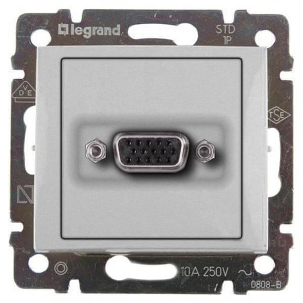 Розетка HD15 Legrand Valena алюминий 770283 в Санкт-Петербурге