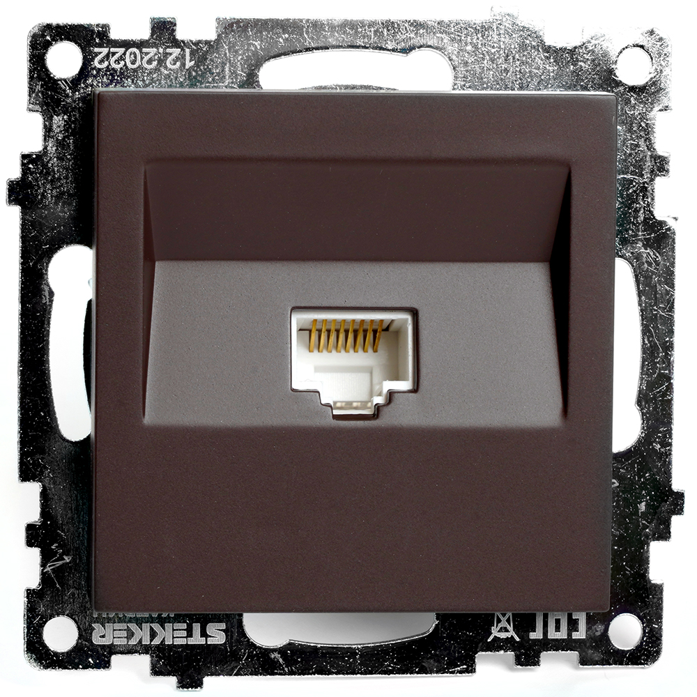 Розетка компьютерная 1-местная RJ-45 Stekker Катрин GLS00-7107-04 49023 в Санкт-Петербурге