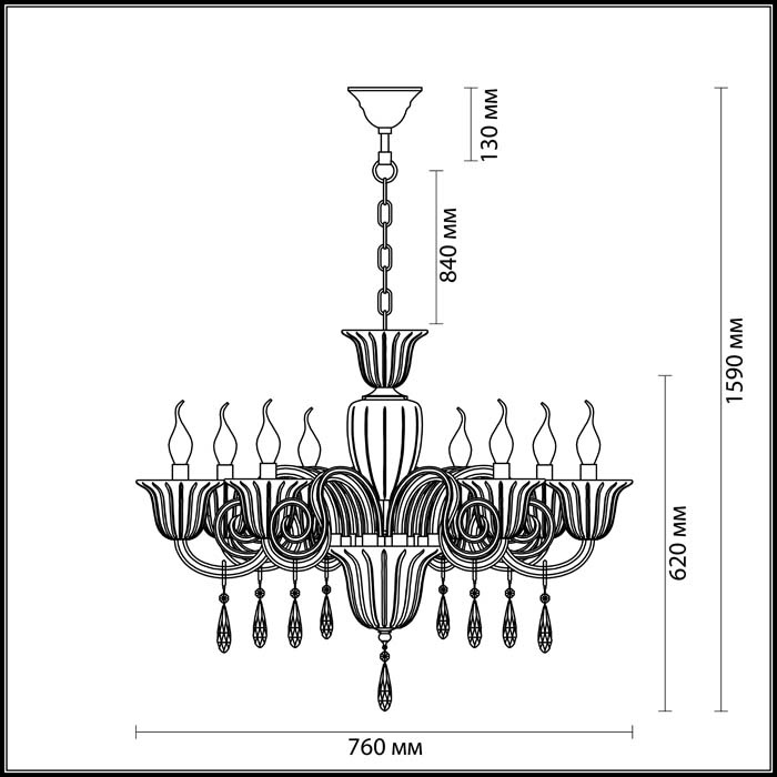 Подвесная люстра Odeon Light Ninfea 3950/8 в #REGION_NAME_DECLINE_PP#