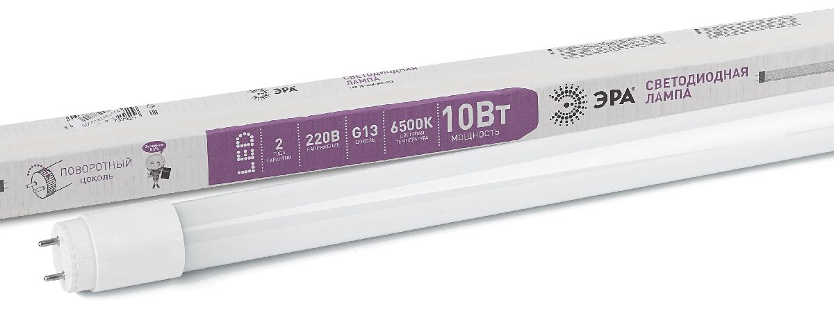 Лампа светодиодная Эра G13 10W 6500K LED T8-10W-865-G13-600mm Б0033000 в Санкт-Петербурге