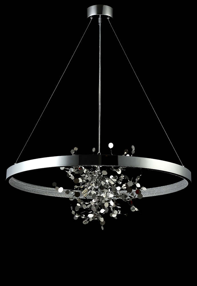 Подвесная люстра Crystal Lux GARDEN SPLED+4 D800 CHROME в Санкт-Петербурге