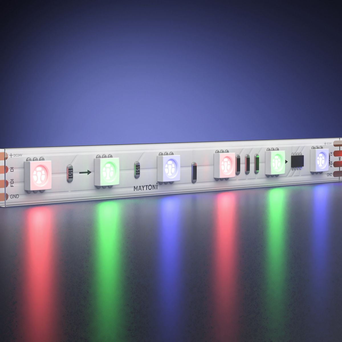 Светодиодная лента Maytoni Led Strip 24В 5050 14,4Вт/м RGB 5м IP68 201249 в Санкт-Петербурге