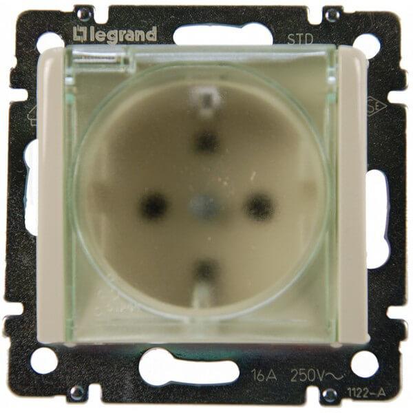 Розетка 2К+З Legrand Valena 16A 250V с/з со шторками крышкой винтовой зажим немецкий стандарт белый 774220 УЦ в #REGION_NAME_DECLINE_PP#