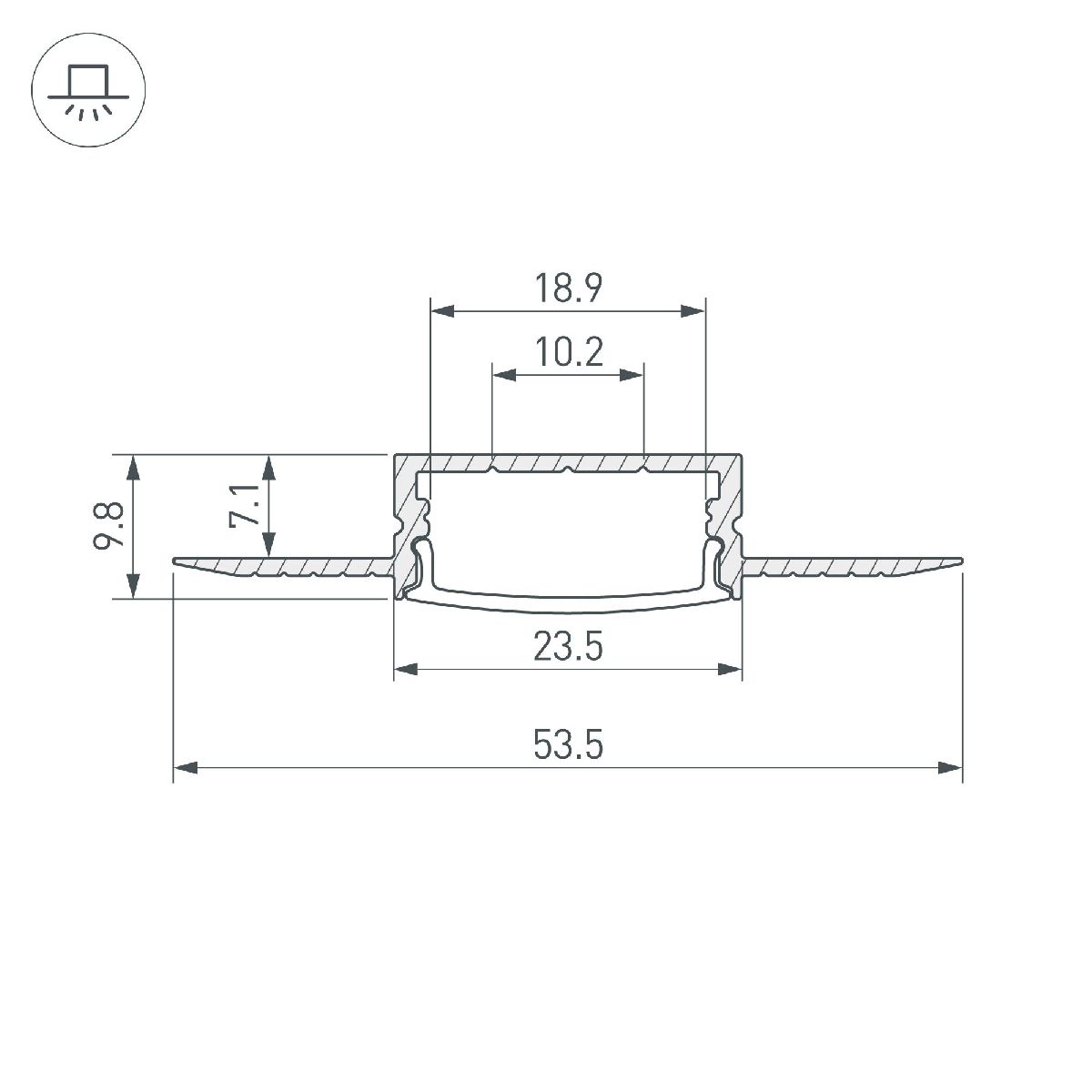 Профиль Arlight FANTOM-W20-H10-2000 ANOD 047360 в Санкт-Петербурге