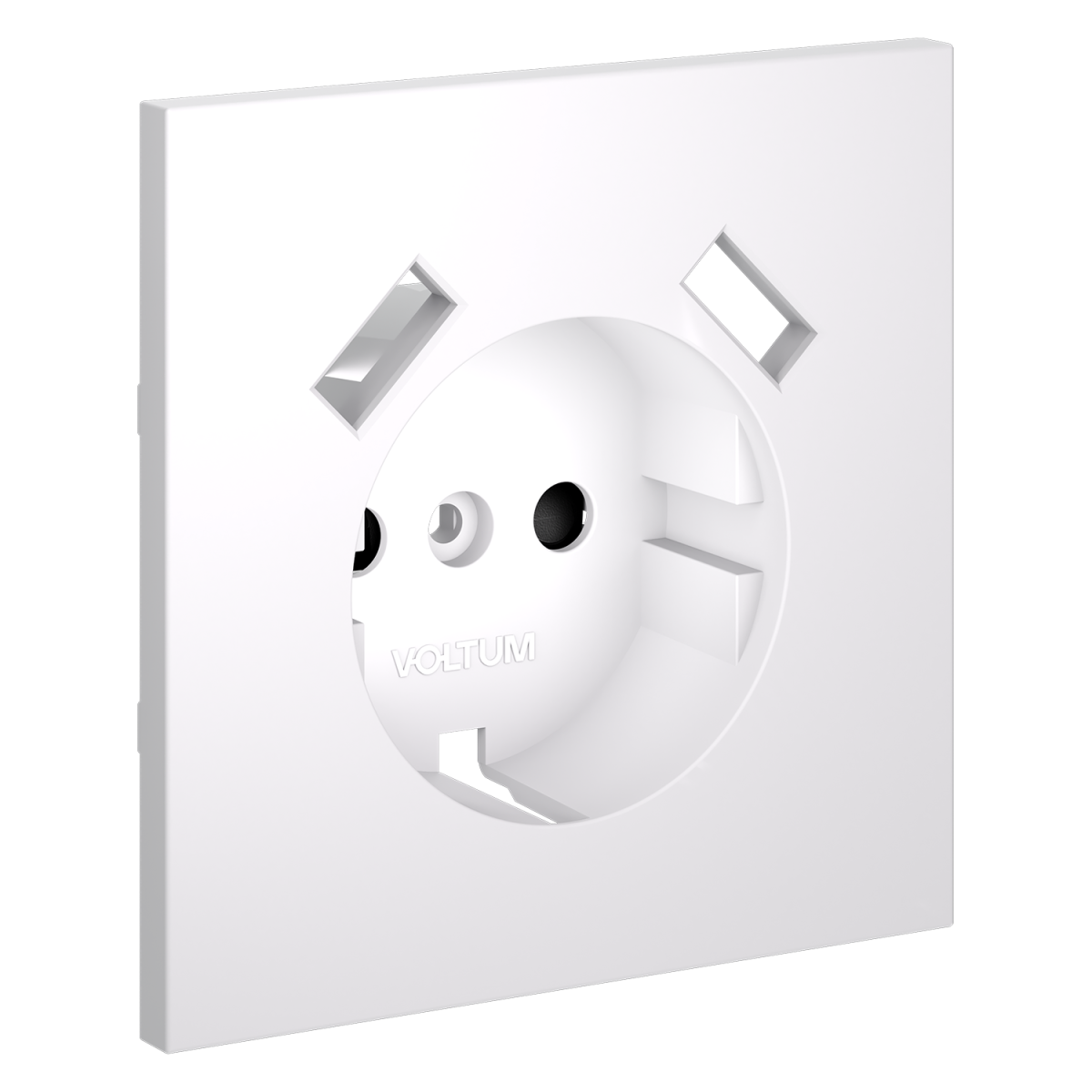 Накладка для розетки с заземлением и защитными шторками, с USB A+A Voltum S70 (белый матовый) VLS000902 в #REGION_NAME_DECLINE_PP#