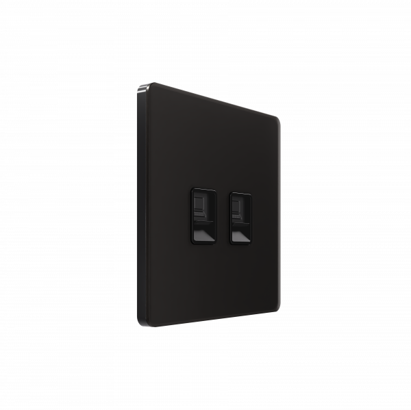 Розетка информационная RJ-45 кат.6 2-я Systeme Electric Systeme Infinity Полярная ночь FSE001088 в Санкт-Петербурге