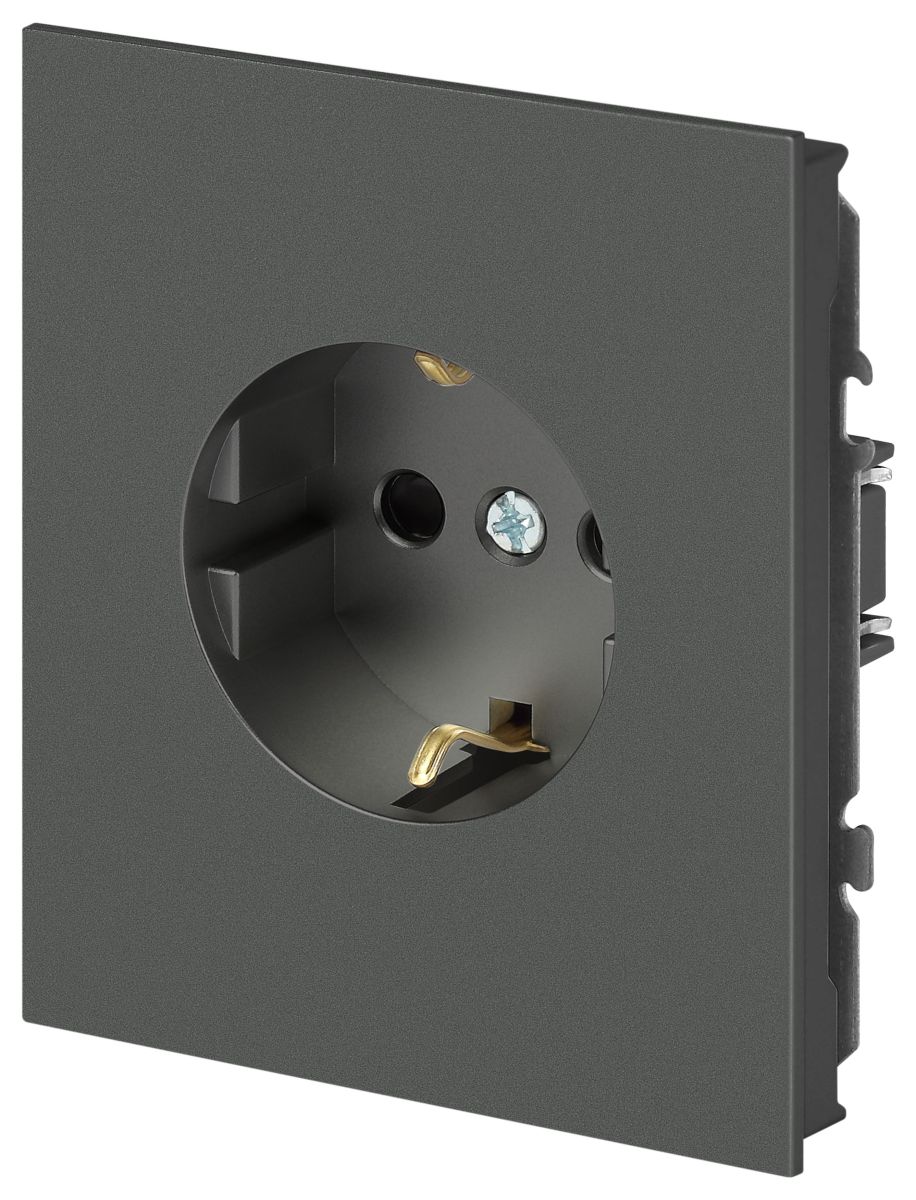 Розетка Эра Arktik 16-2102-06 с заземлением 2P+E Schuko со шторками 16А-250В графит Б0070429 в Санкт-Петербурге
