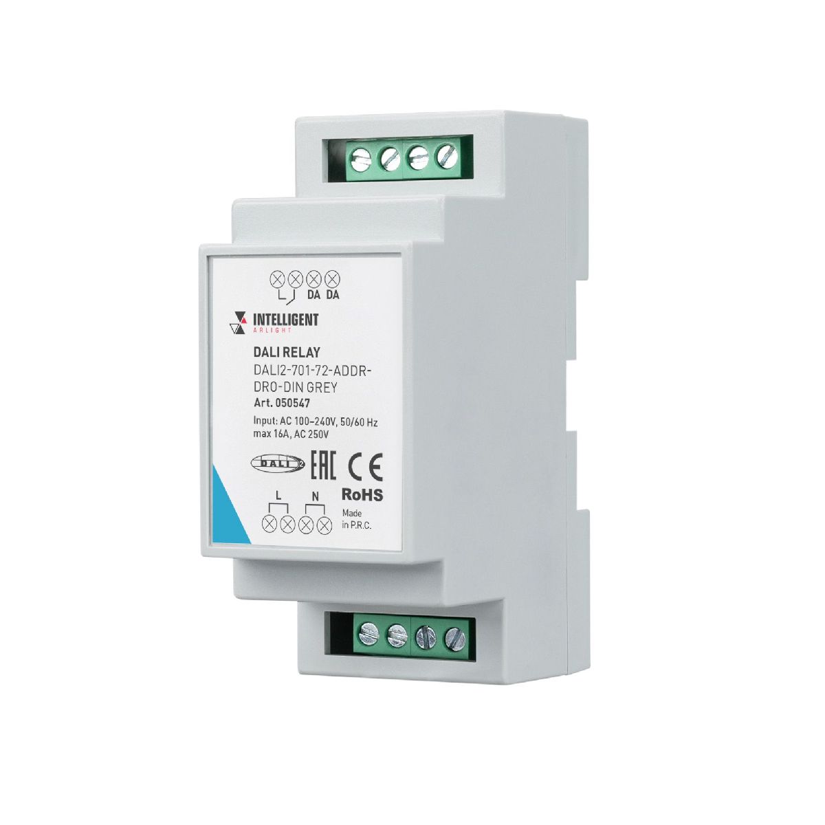 Релейный модуль Arlight DALI2-701-72-ADDR-DRO-DIN Grey (230V, 1x16A) 050547 в Санкт-Петербурге