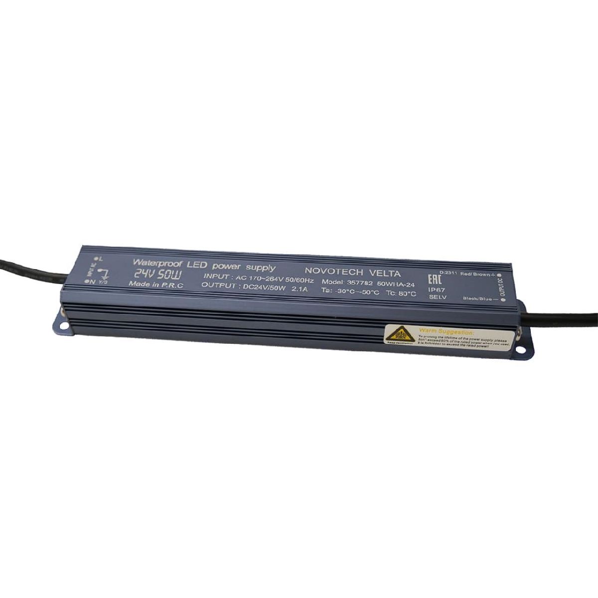 Блок питания Novotech Velta 50Вт DC24 IP67 2.5A 357782 в Санкт-Петербурге