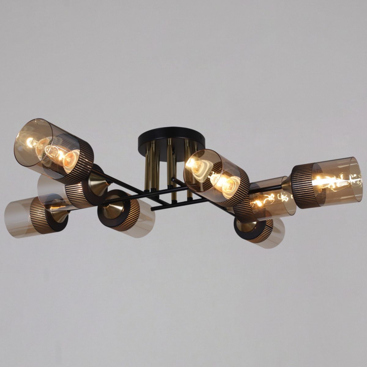 Потолочная люстра Reluce 48460-0.3-08 BK+COPPER в Санкт-Петербурге