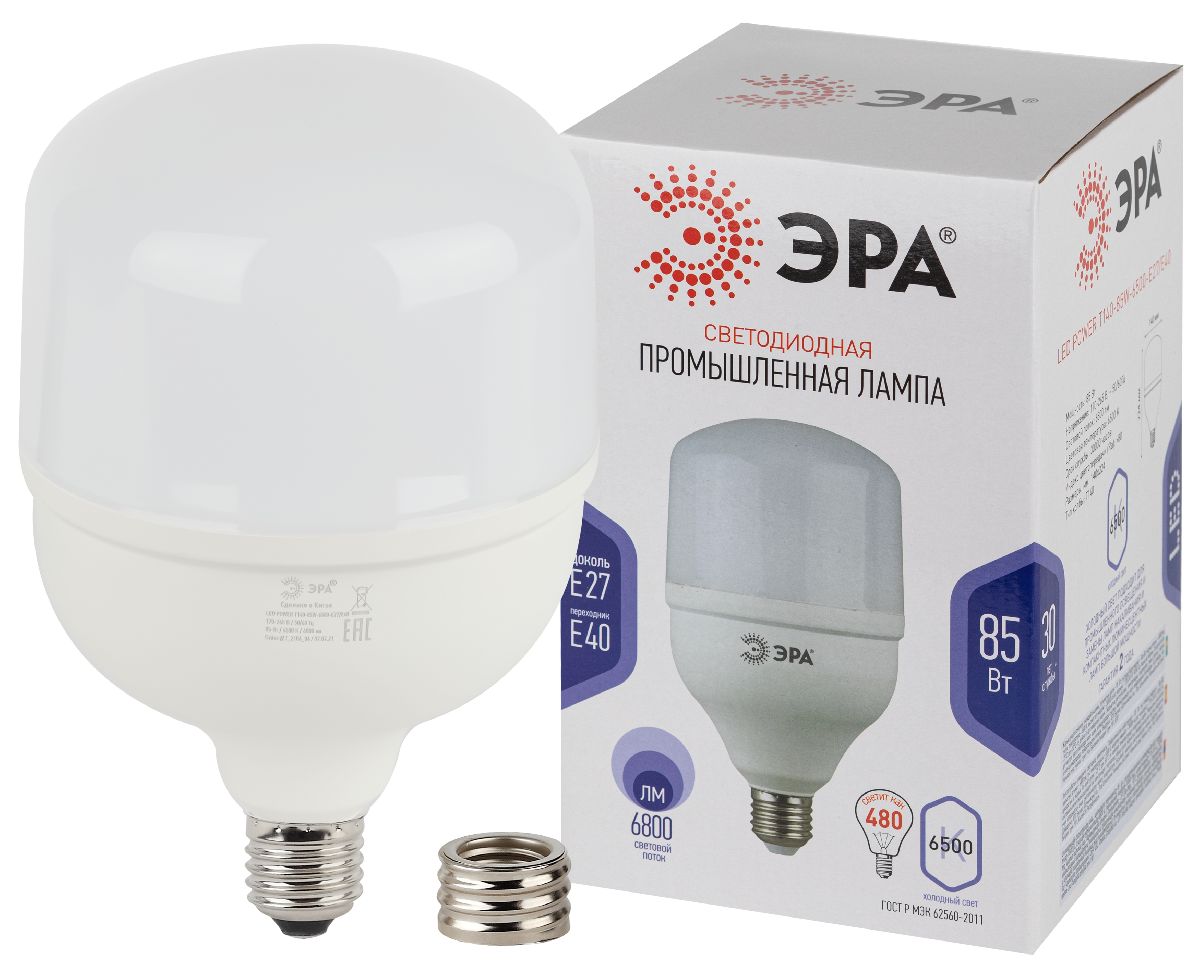 Лампа светодиодная Эра E40 85W 6500K LED POWER T140-85W-6500-E27/E40 Б0032088 в Санкт-Петербурге