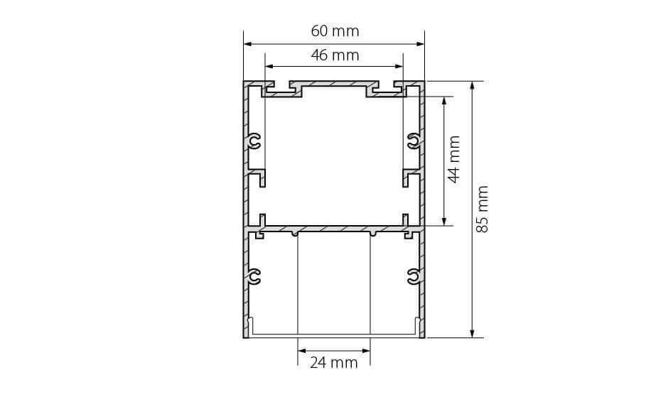 Профиль Arlight ARH-LINE-6085-2000 BLACK 018681 в Санкт-Петербурге