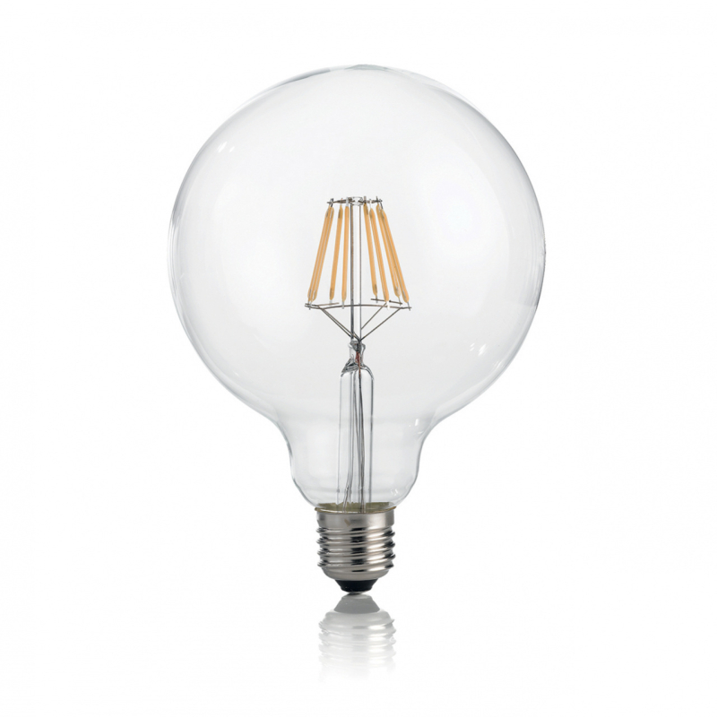 Лампа светодиодная Ideal Lux E27 8W 3000К прозрачный Classic E27 8W Globo D95 Trasp 3000K в Санкт-Петербурге