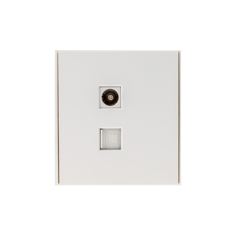 Розетка STRONG компьютерная RJ45 кат6 + TV с/у жемчуг KRANZ KR-78-0722-4 в #REGION_NAME_DECLINE_PP#