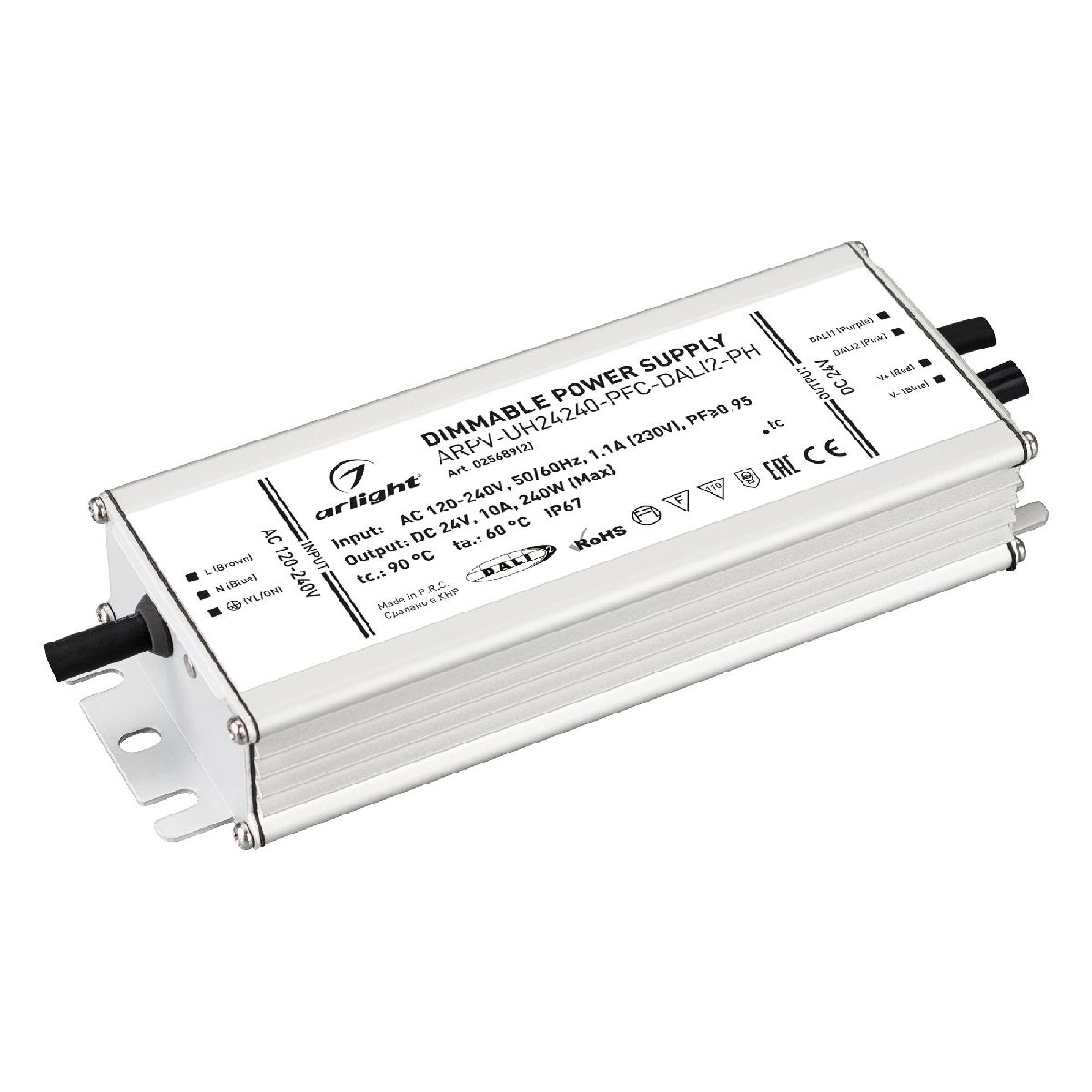 Блок питания Arlight ARPV-UH24240-PFC-DALI2-PH (24V, 10.0A, 240W, IP67) 025689(2) в Санкт-Петербурге