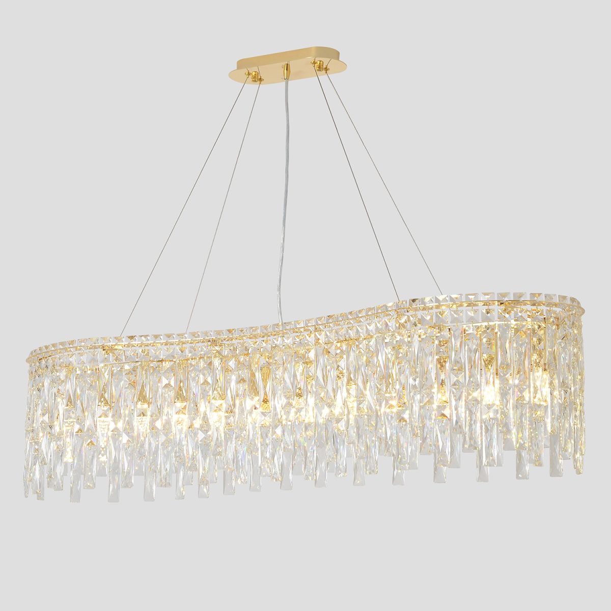 Подвесная люстра Crystal Lux ABRIL SP12 L1200 GOLD в Санкт-Петербурге