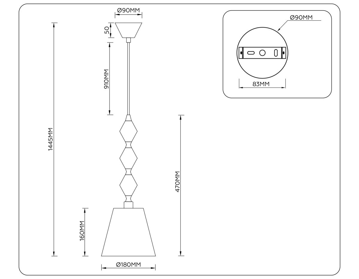 Подвесной светильник Ambrella Light High Light Ceramo Classic LH75405 в #REGION_NAME_DECLINE_PP#