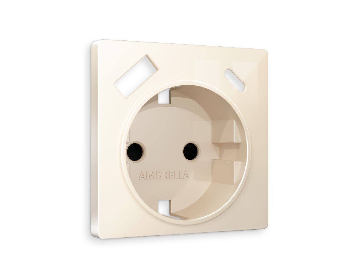 Лицевая панель для розетки с/з со шторками 2USB A+C Ambrella Volt Alfa AP3100 в #REGION_NAME_DECLINE_PP#