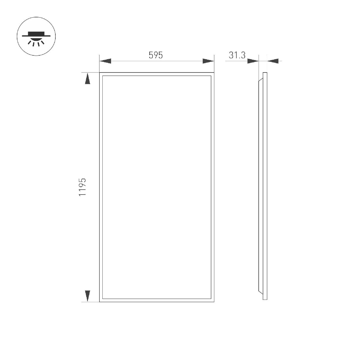 Панель светодиодная Arlight DL-TITAN-S600x1200-60W Day4000 052818 в Санкт-Петербурге