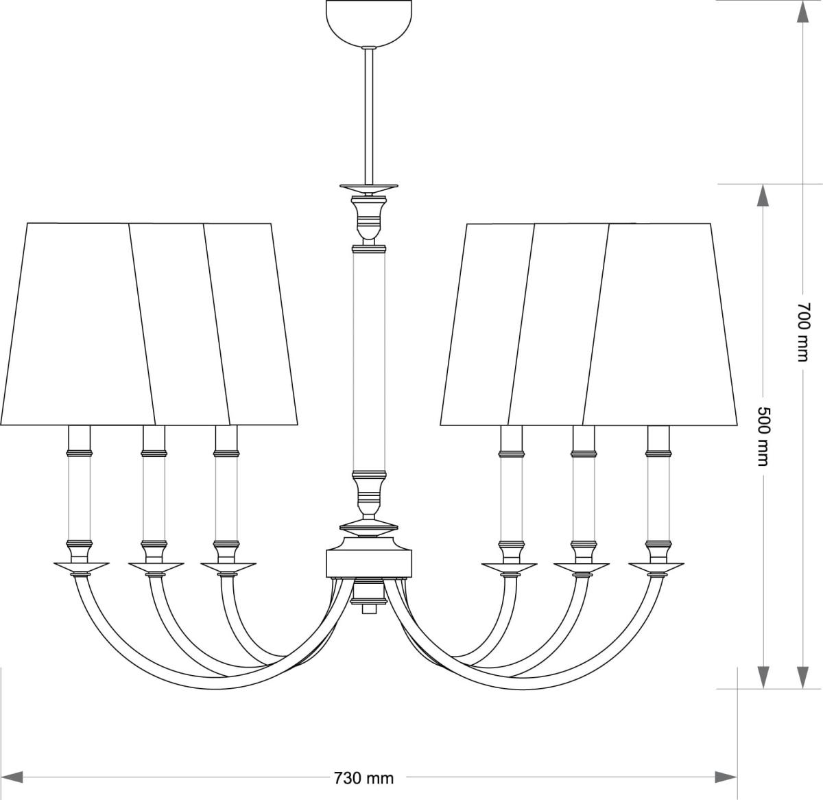 Подвесная люстра Kutek Napoli NAP-ZW-6 (P/A) в #REGION_NAME_DECLINE_PP#