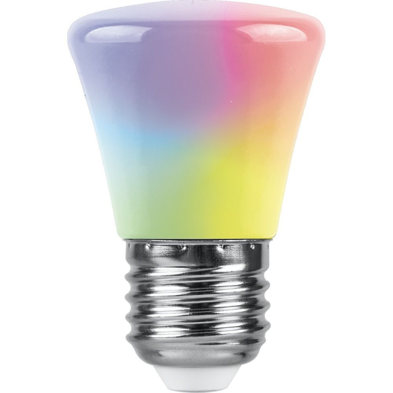 Лампа светодиодная Feron LB-372 Колокольчик матовый E27 1W RGB быстрая смена цвета 38128 в Санкт-Петербурге